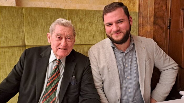 Albert Schromm-Sukop mit Hannes Androsch